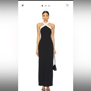 Laurien Cross Front Dress in Black superdown Size Medium